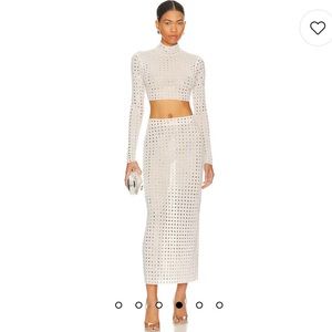 NBD Revolve Zeno Skirt (S) and Top (M) Set in Neutral